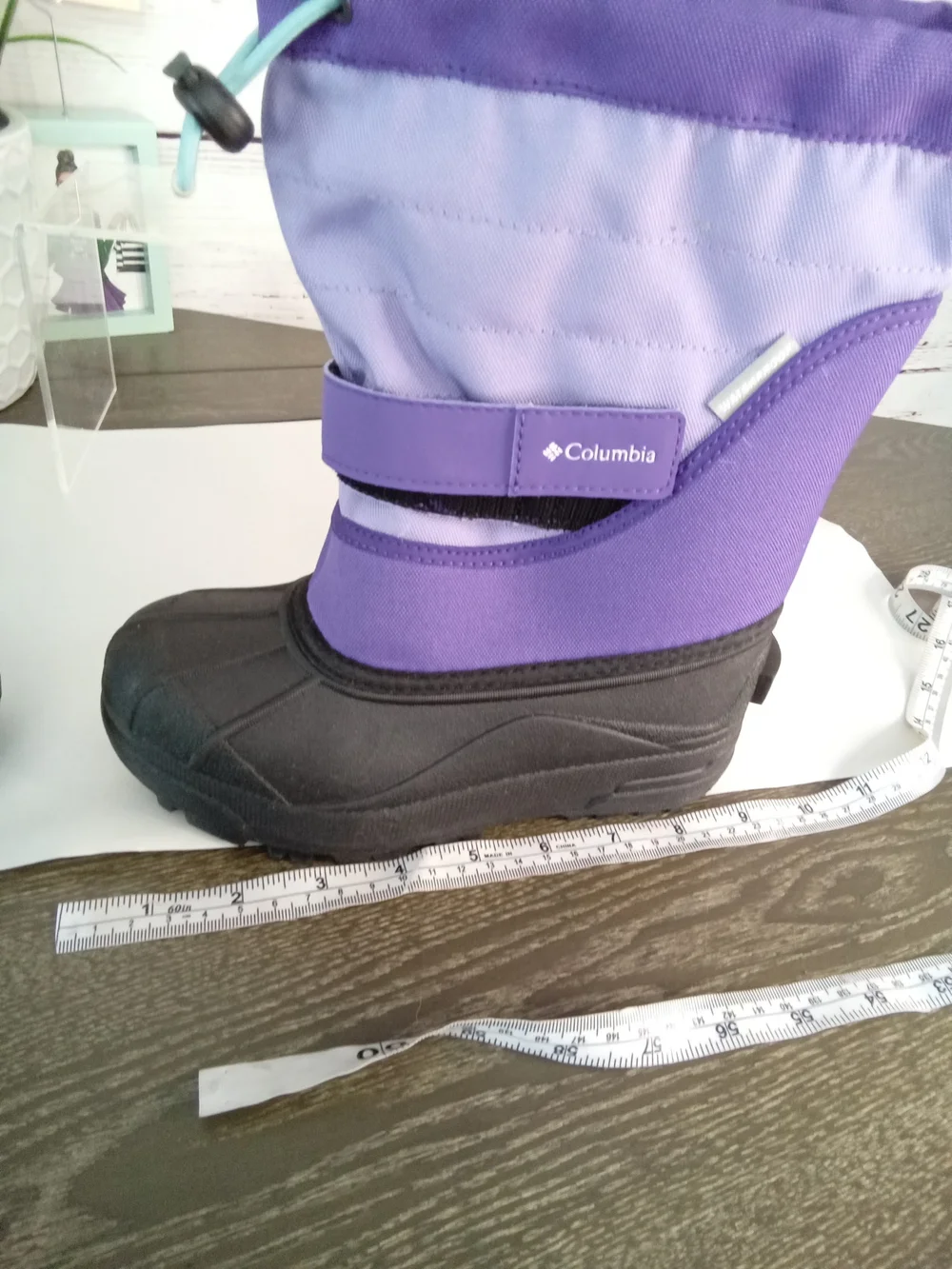 NWT Columbia Kids Waterproof 200g Insulated Winter Snow Boots Purple Size 13